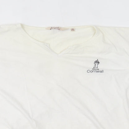 EWM Womens White   Basic T-Shirt Size XL