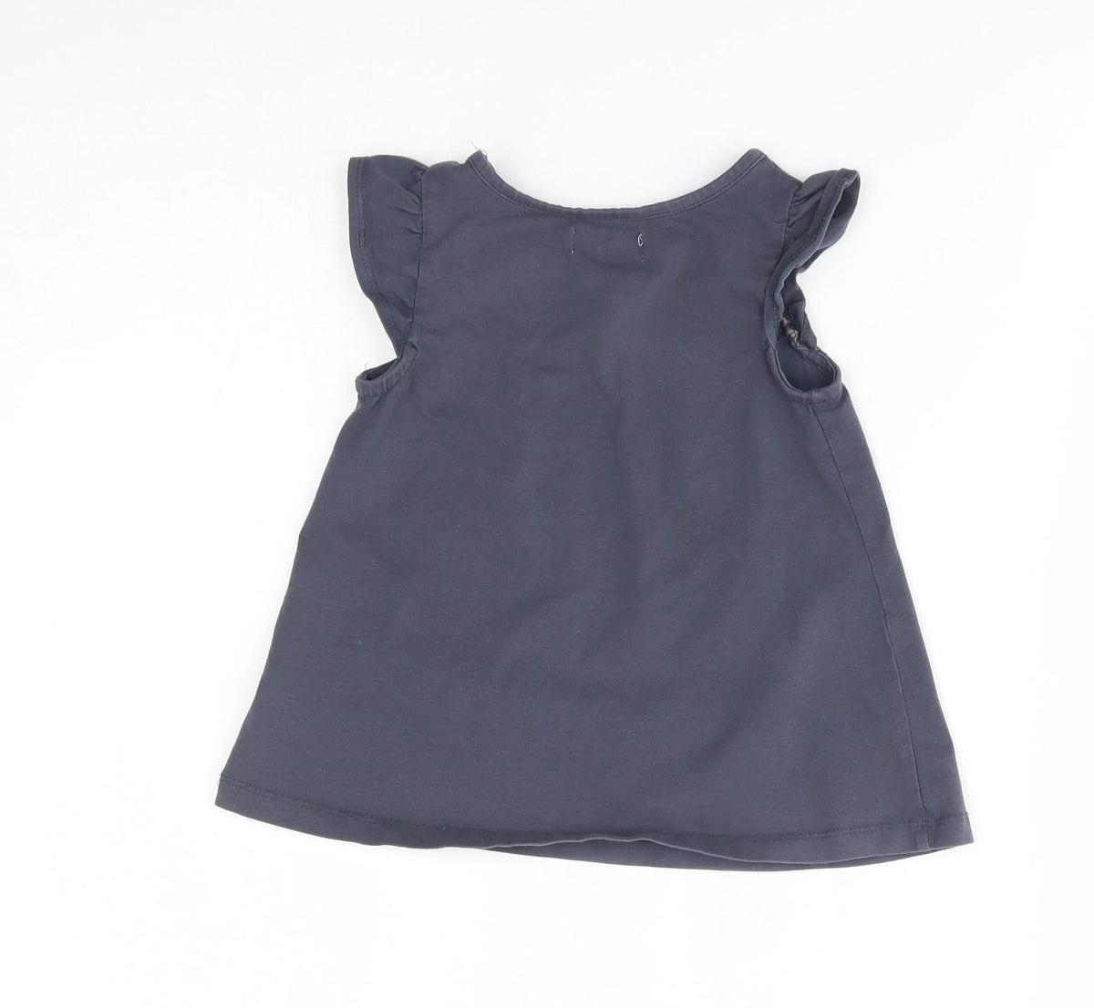 Back view of Maggie & Zoe girls’ blue basic blouse, size 3-4, years