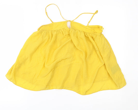 Womens UK Size 6 H&M Yellow Basic Blouse