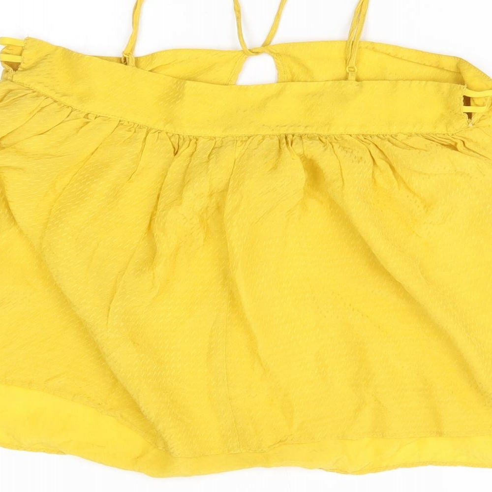 Womens UK Size 6 H&M Yellow Basic Blouse