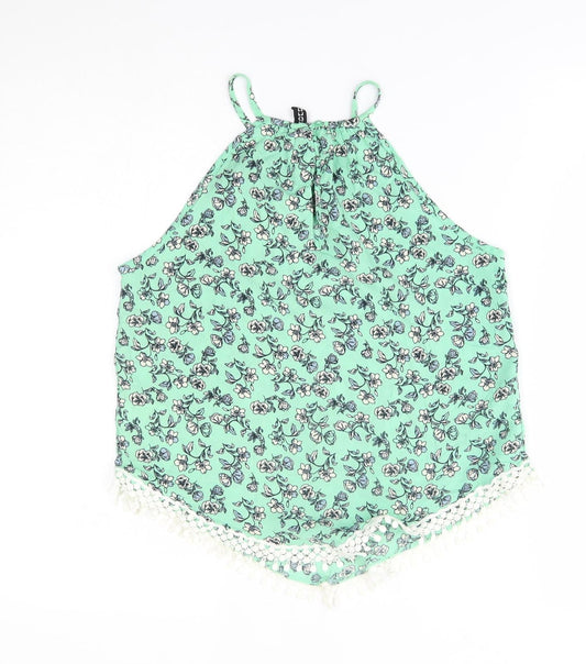Womens UK Size 6 H&M Green Camisole Blouse