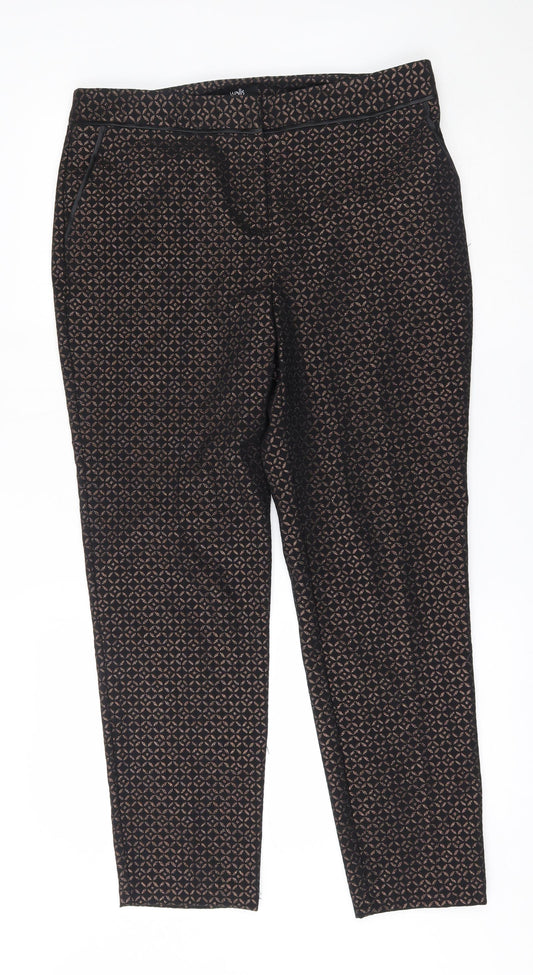 Wallis Womens Black   Trousers  Size 14 L26 in