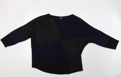 Back view of Mat women’s blue geometric jumper, size M