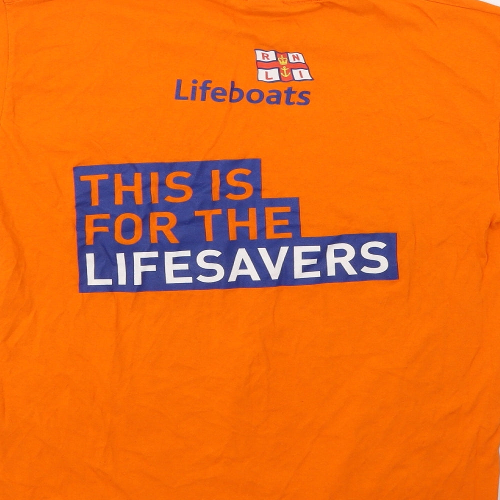 Womens UK Size M Fruit of the Loom Orange Basic T-Shirt