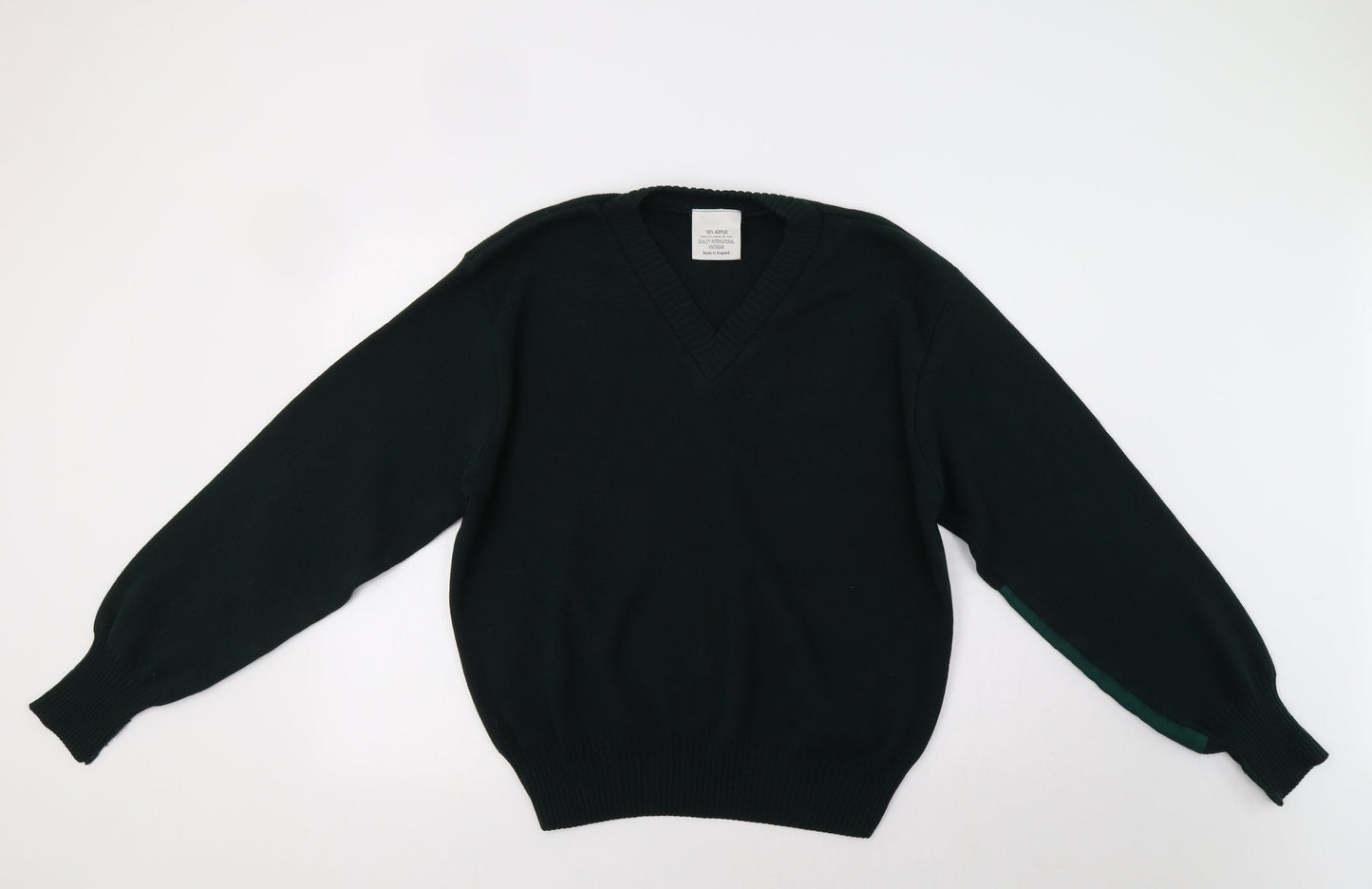 Womens UK Size L Preworn Green Pullover Jumper