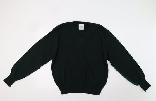 Womens UK Size L Preworn Green Pullover Jumper
