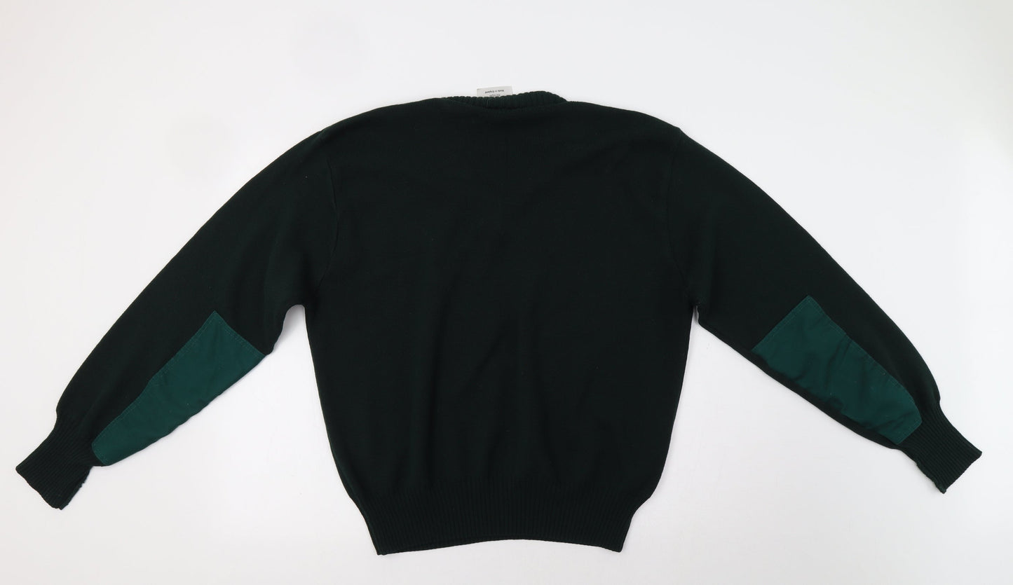 Womens UK Size L Preworn Green Pullover Jumper