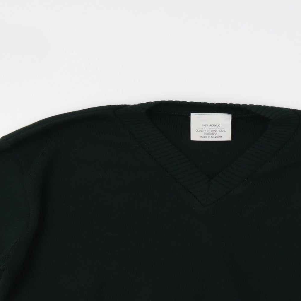 Womens UK Size L Preworn Green Pullover Jumper