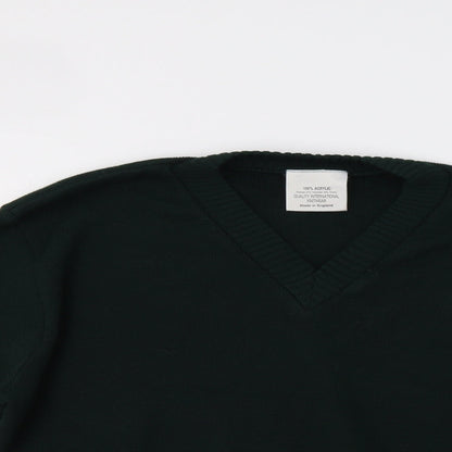 Womens UK Size L Preworn Green Pullover Jumper