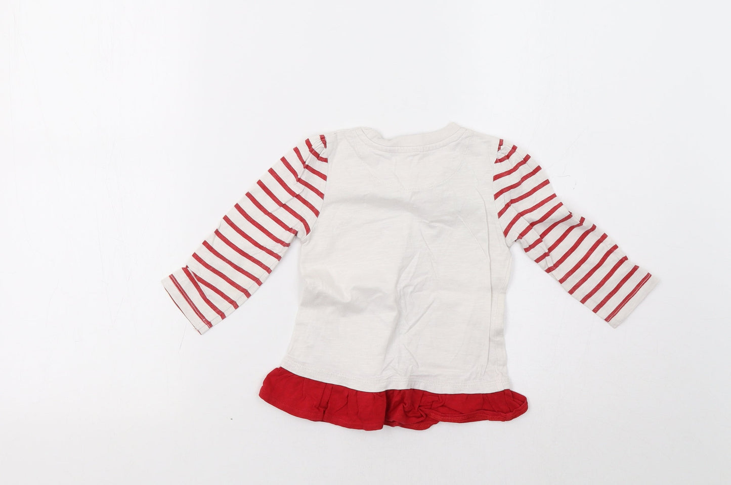 Ladybird Baby White Striped  Basic Blouse Size 12-18 Months