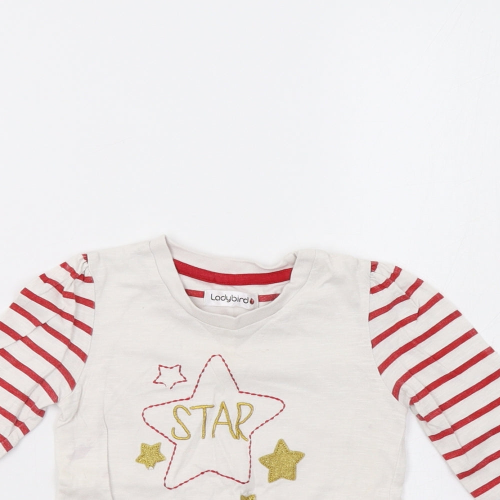 Ladybird Baby White Striped  Basic Blouse Size 12-18 Months