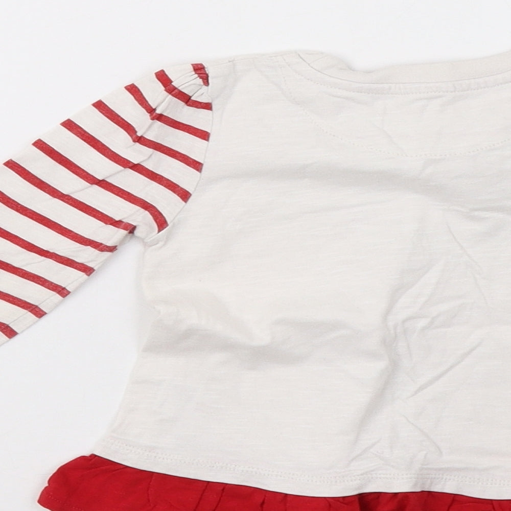Ladybird Baby White Striped  Basic Blouse Size 12-18 Months