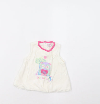 Cutey Couture Baby White   Tunic Blouse Size 3-6 Months