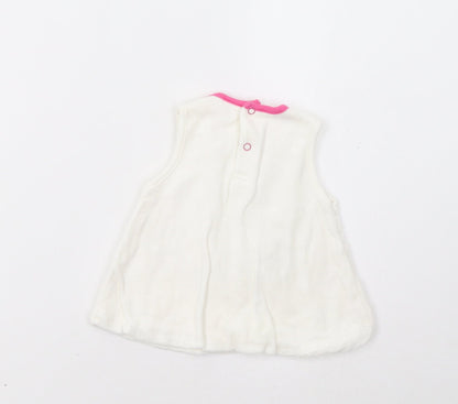 Cutey Couture Baby White   Tunic Blouse Size 3-6 Months