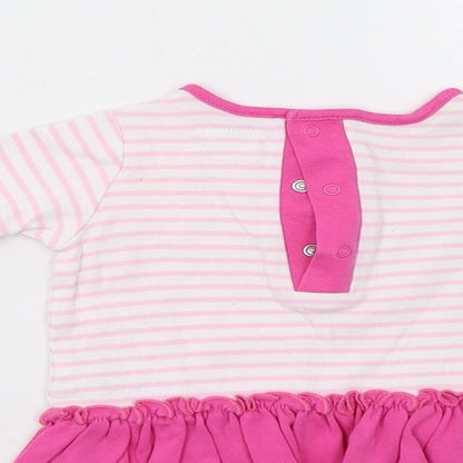 mamas & papas Baby Pink Striped  Tunic Blouse Size 0-3 Months