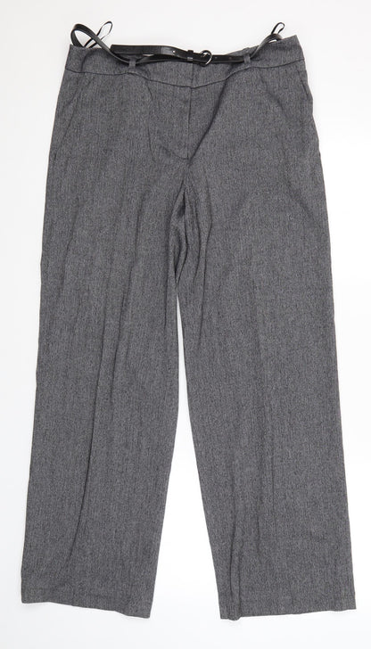 Womens UK Size 10 NEXT Regular Fit Dress Pants Grey Trousers