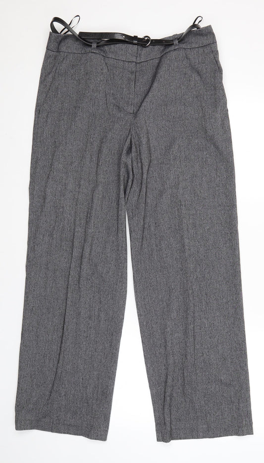 Womens UK Size 10 NEXT Regular Fit Dress Pants Grey Trousers