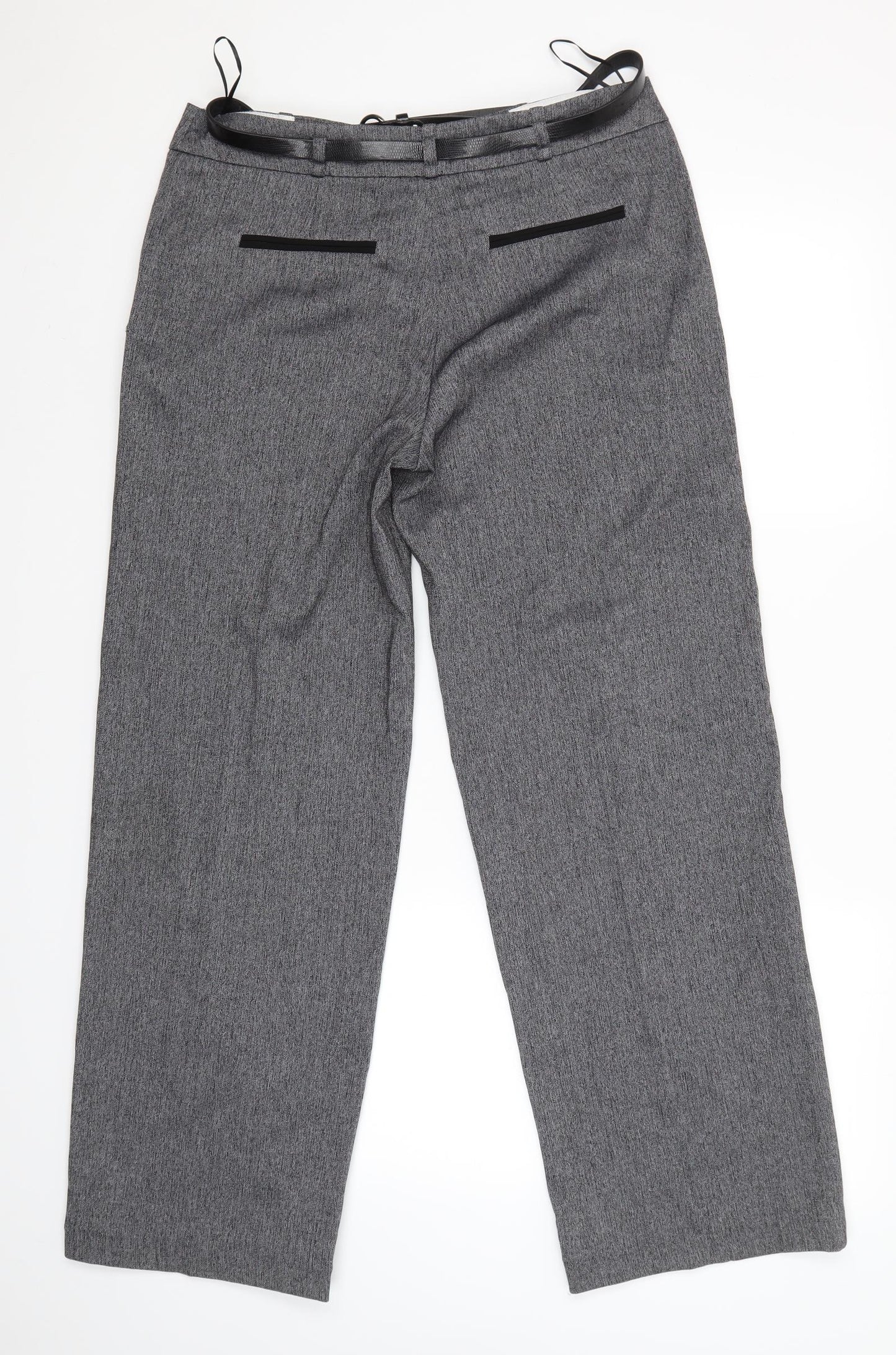 Womens UK Size 10 NEXT Regular Fit Dress Pants Grey Trousers
