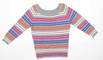 Womens UK Size 12 New Look Multicoloured Basic Blouse