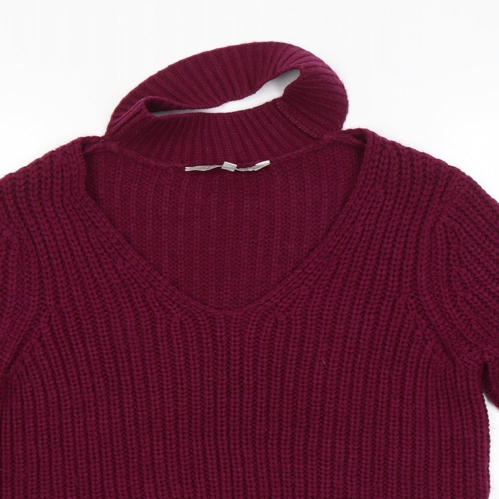 Womens UK Size 8 Red Herring Purple Pullover Jumper