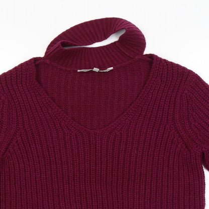 Womens UK Size 8 Red Herring Purple Pullover Jumper
