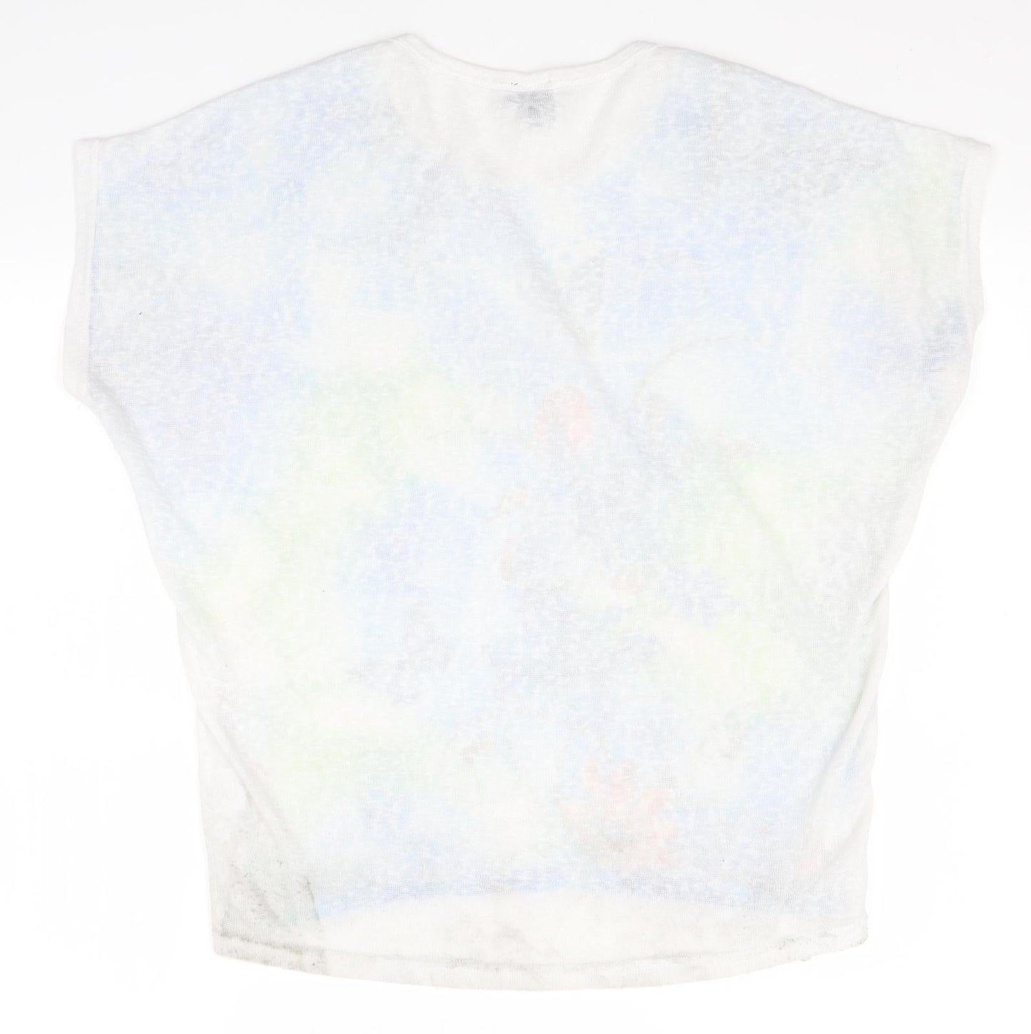 Womens UK Size 10 Izabel LONDON Multicoloured Basic T-Shirt