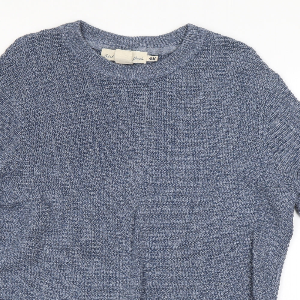 H&M Mens Blue   Pullover Jumper Size M
