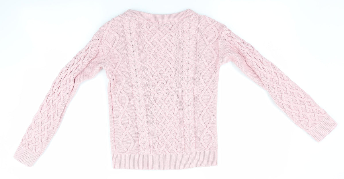 Back view of Gap girls’ pink jumper, size 8-9, years