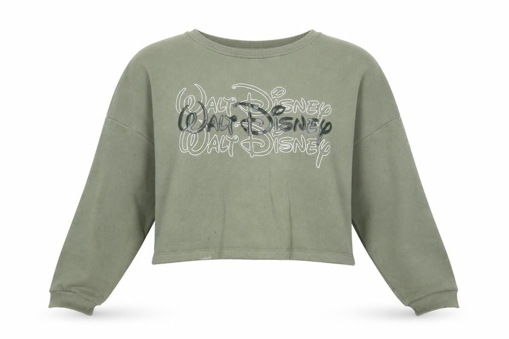 Front view of Primark women’s green pullover sweatshirt, size L