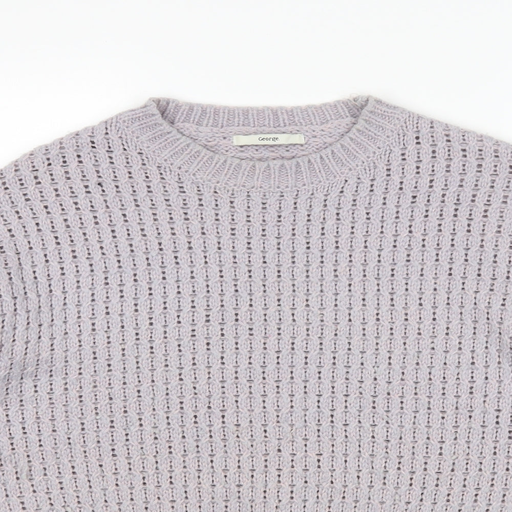 George Womens Purple   Pullover Jumper Size S