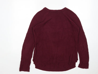 Womens UK Size S Stradivarius Purple Pullover Jumper