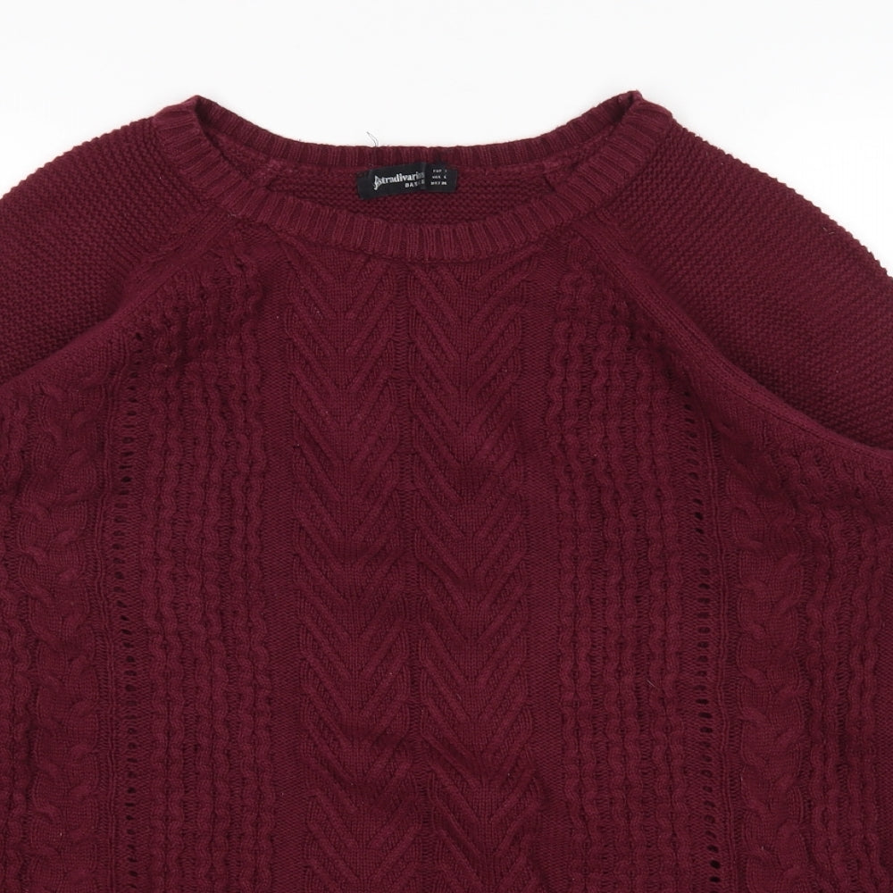 Womens UK Size S Stradivarius Purple Pullover Jumper