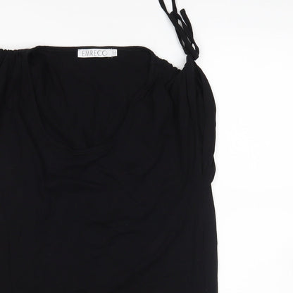 Womens UK Size 14 Emreco Black Basic T-Shirt