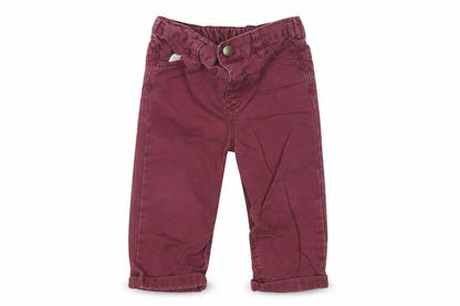 Front view of F&F boys’ purple jeans, size 9-12, months