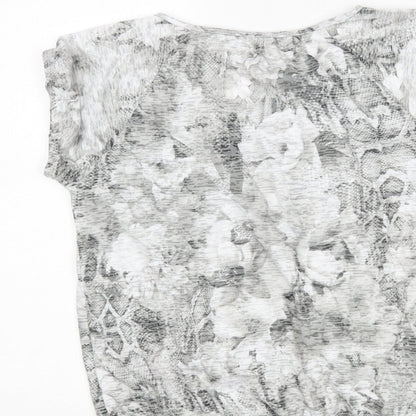 Betty Barclay Womens Grey Animal Print  Basic T-Shirt Size 12
