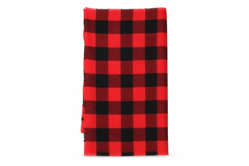 Front view of Primark women’s multicoloured check shawl/wrap