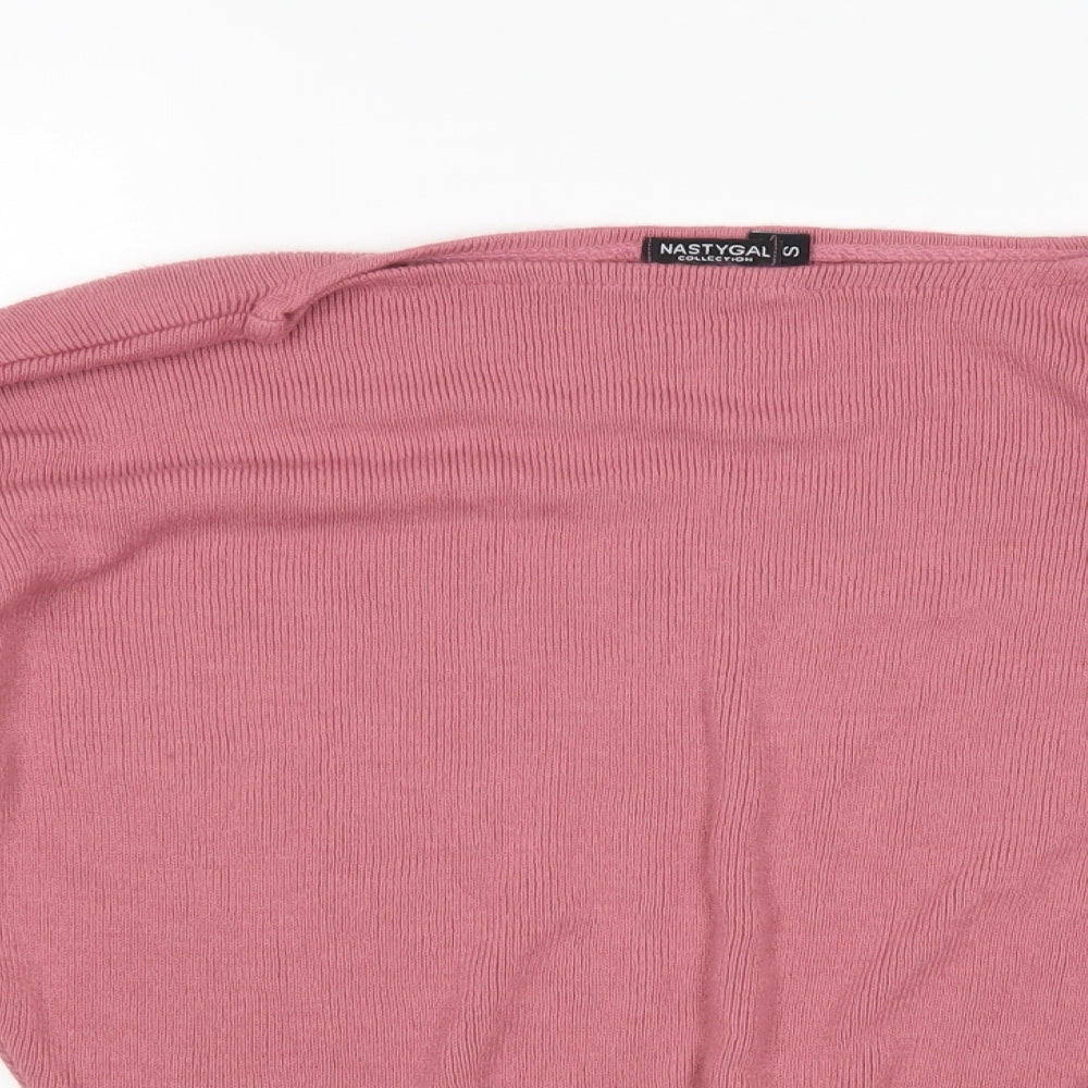 Womens UK Size S Nasty Gal Pink Pullover Jumper