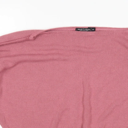 Womens UK Size S Nasty Gal Pink Pullover Jumper