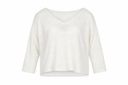 Womens UK Size 16 M&S White Pullover Jumper