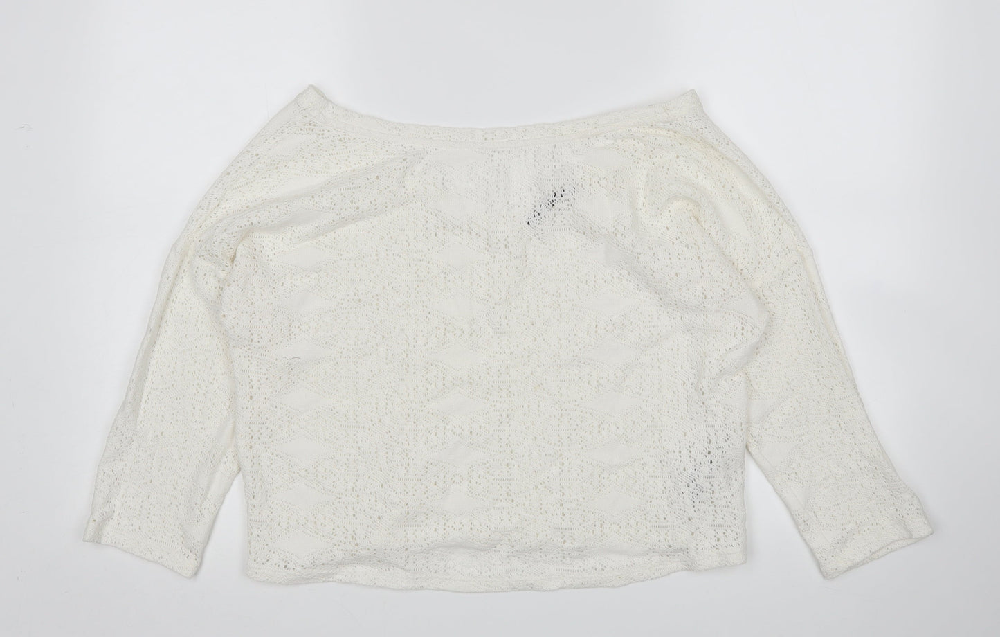 Womens UK Size 16 M&S White Pullover Jumper