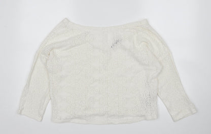 Womens UK Size 16 M&S White Pullover Jumper