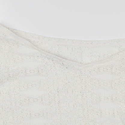 Womens UK Size 16 M&S White Pullover Jumper