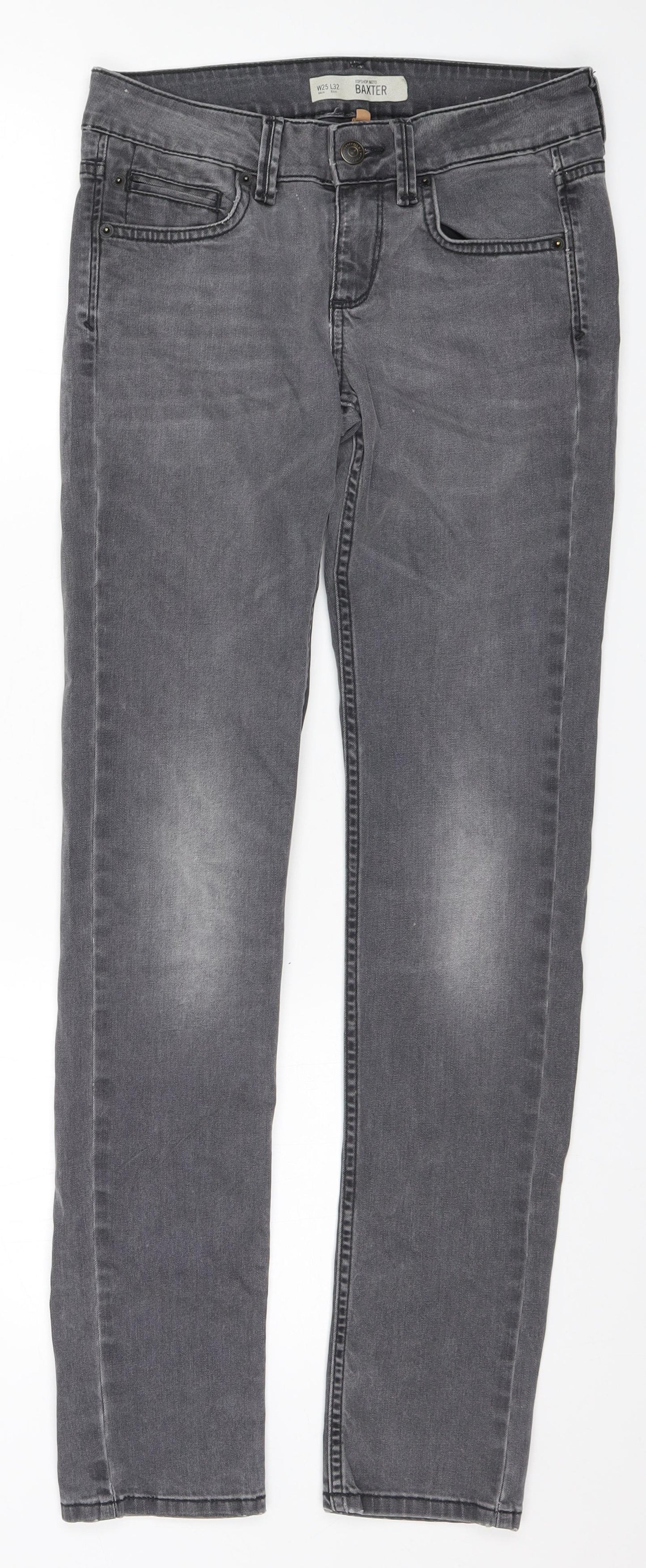 Topshop Womens Grey   Skinny Jeans Size 25 in L30 in