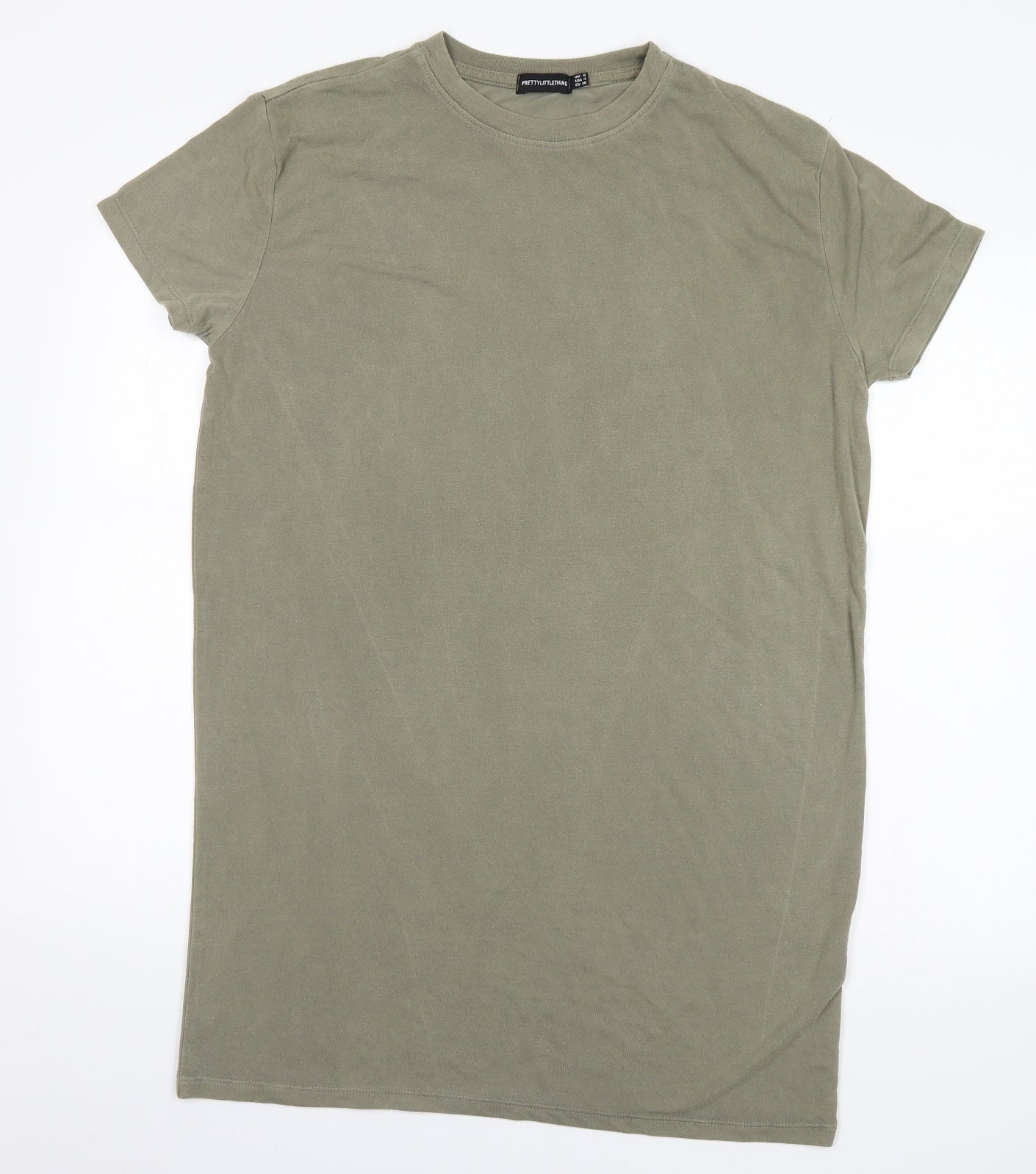 Womens UK Size 8 PRETTYLITTLETHING Brown Basic T-Shirt