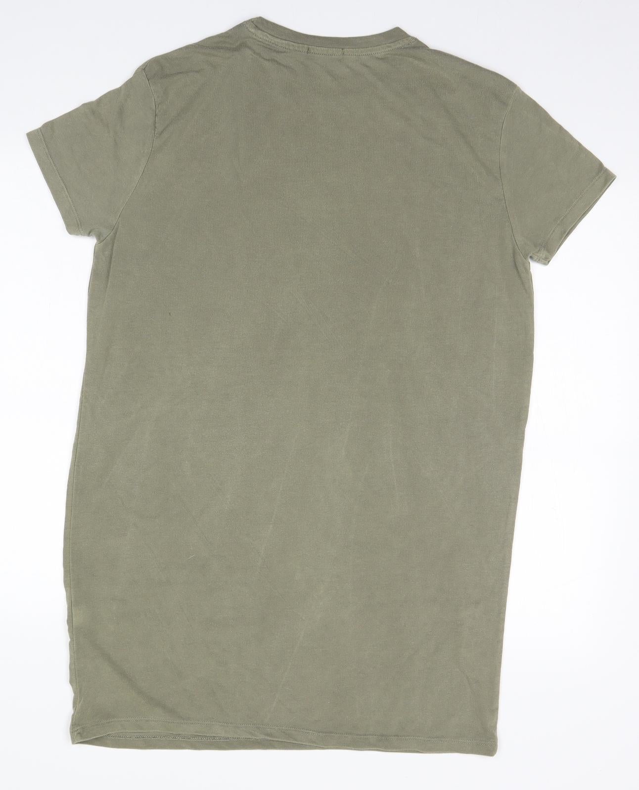 Womens UK Size 8 PRETTYLITTLETHING Brown Basic T-Shirt
