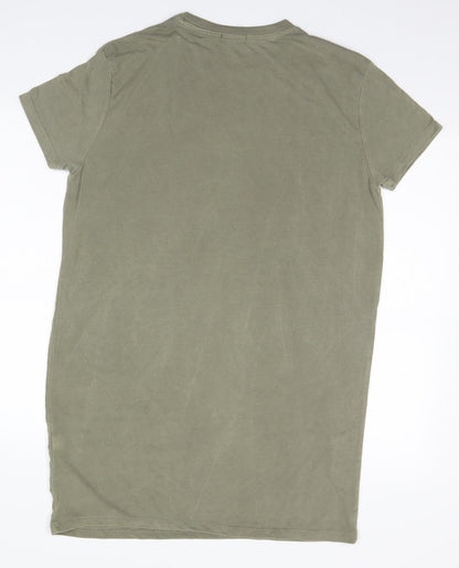Womens UK Size 8 PRETTYLITTLETHING Brown Basic T-Shirt