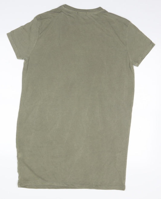 Womens UK Size 8 PRETTYLITTLETHING Brown Basic T-Shirt