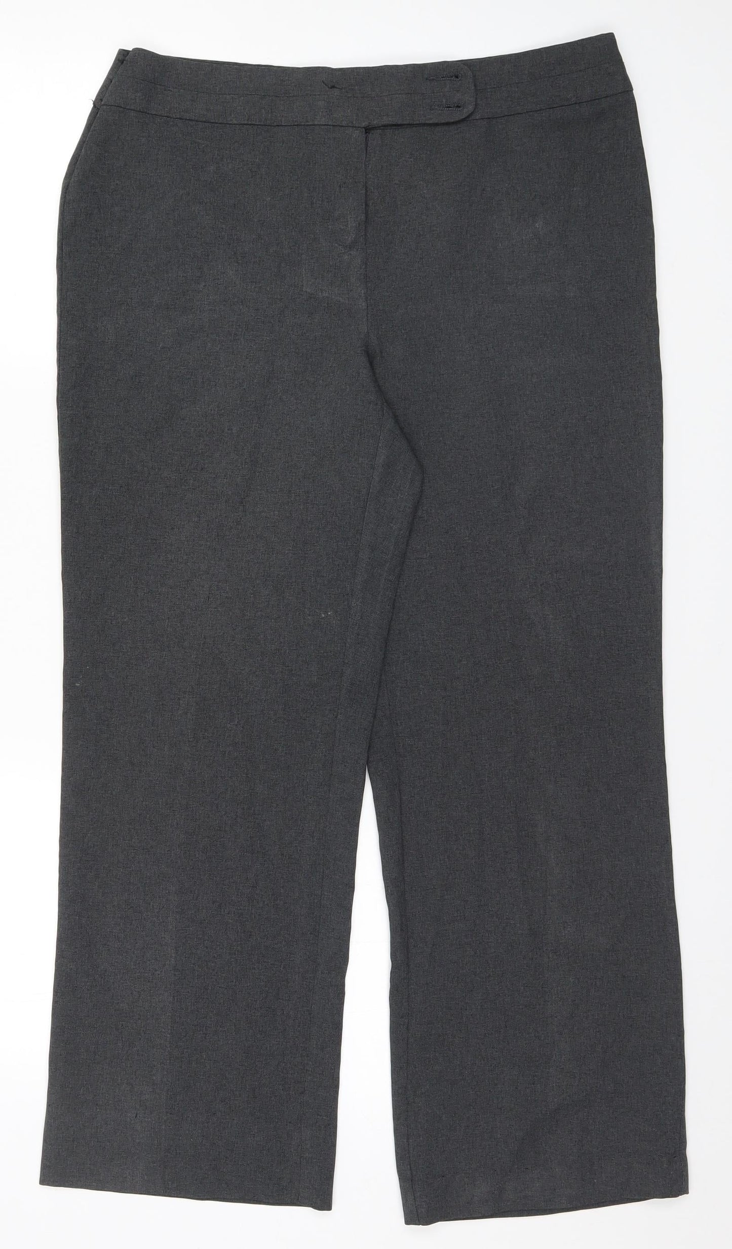 George Womens Grey   Trousers  Size 14 L28 in
