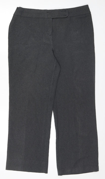 George Womens Grey   Trousers  Size 14 L28 in