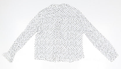 Womens UK Size 8 Marks and Spencer White Basic Button-Up